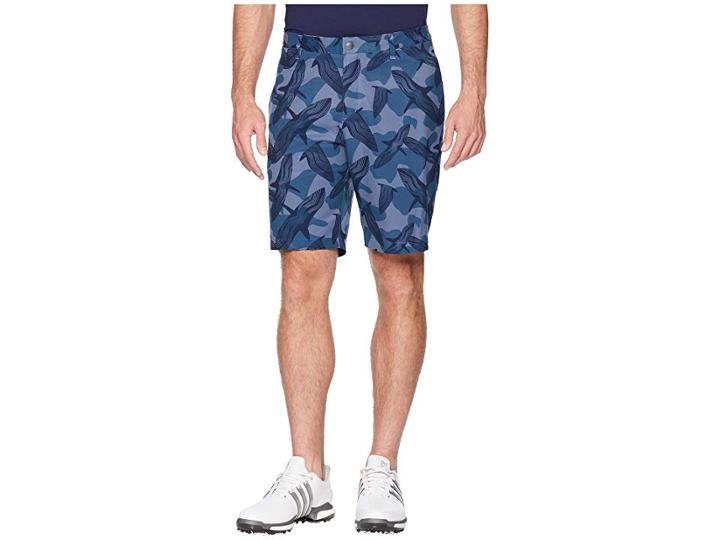 Adidas Golf Ultimate Raven Print Shorts (tech Ink) Men's Shorts