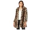 Bb Dakota Bradshaw Leopard Faux Fur Coat (brown) Women's Coat