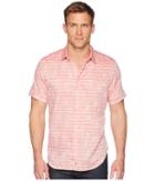 Robert Graham Machado Short Sleeve Woven Shirt (magenta) Men's Clothing