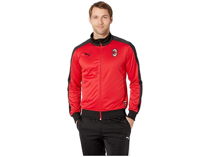 Puma Ac Milan T7 Track Jacket (tango Red/puma Black) Men's Coat