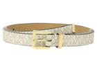 Michael Michael Kors Skinny Logo Belt (vanilla) Women's Belts