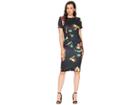Alexia Admor Scuba Midi Sheath Dress (enchanted Garden) Women's Dress