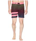 Hurley Phantom Static Block Party 18 Boardshorts (pink Blast) Men's Swimwear