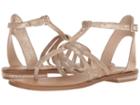 Isola Marica (gold/platino Shell Suede/distressed Foil Suede) Women's Dress Sandals