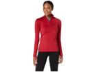 Nike Pro Warm 1/2 Zip (red Crush/black) Women's Long Sleeve Pullover