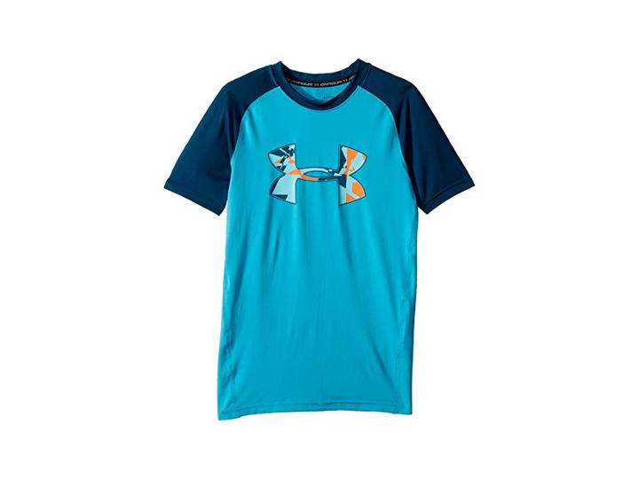 Under Armour Kids Armour Novelty Short Sleeve (big Kids) (deceit/techno Teal) Boy's Clothing