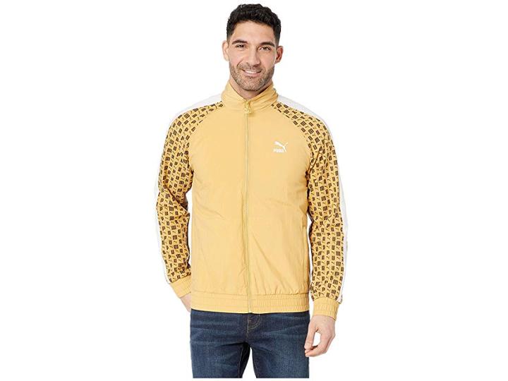 Puma Lux Woven T7 Track Jacket (honey Mustard/whisper White) Men's Coat