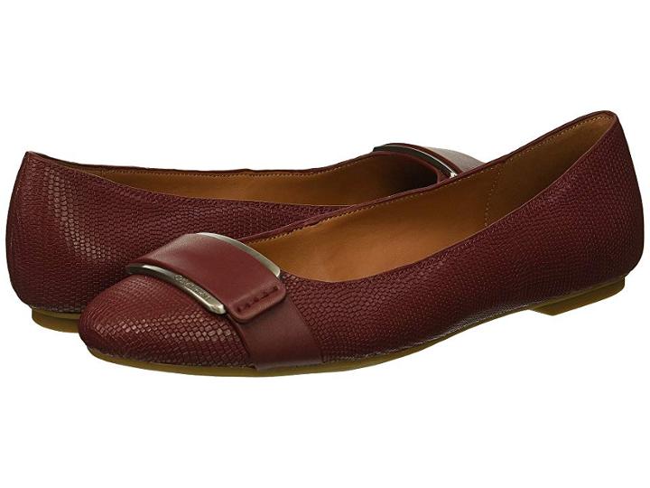 Calvin Klein Oneta (red Rock Shiny Lizard/cow Silk) Women's Shoes