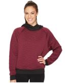 Lucy Full Potential Quilted Pullover (grape Wine/lucy Black) Women's Long Sleeve Pullover