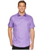 Robert Graham Diamante Short Sleeve Sports Shirt (purple) Men's Clothing