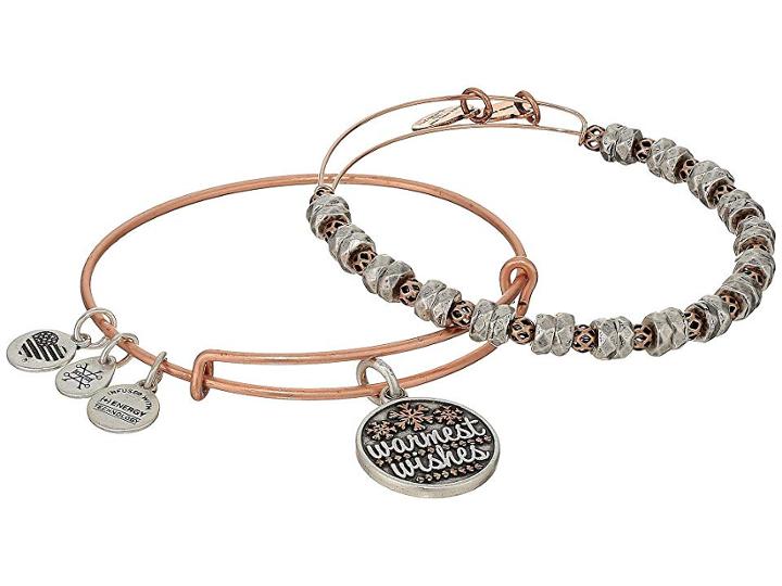 Alex And Ani Warmest Wishes Bangle (two-tone) Bracelet