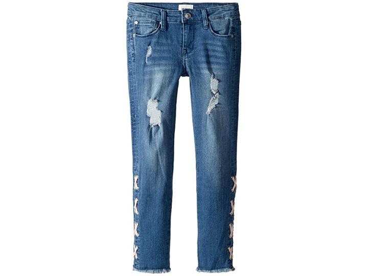 Hudson Kids Etta Crop Jeans In Glass Blue (big Kids) (glass Blue) Girl's Jeans