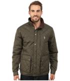 U.s. Polo Assn. Diamond Quilted Jacket (forest Night) Men's Coat