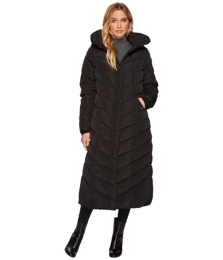 Steve Madden Chevron Maxi Jacket (black) Women's Coat