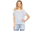 Steve Madden Crochet Woven Poncho (denim) Women's Clothing