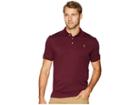 Polo Ralph Lauren Pima Polo Short Sleeve Knit (classic Wine/french Navy) Men's Clothing