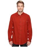 Marmot Hobson Flannel Long Sleeve Shirt (dark Rust Heather) Men's Long Sleeve Button Up
