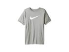 Nike Kids Dry Short Sleeve Training T-shirt (little Kids/big Kids) (dark Grey Heather/white) Boy's T Shirt