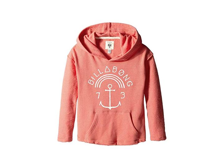 Billabong Kids My Love Hoodie (little Kids/big Kids) (hot Coral) Girl's Sweatshirt
