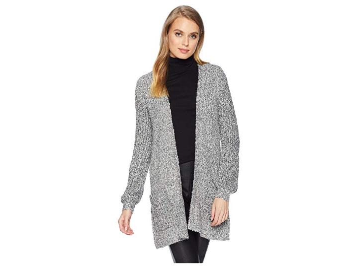 Bb Dakota Coffee Date Chunky Cardigan (light Heather Grey) Women's Sweater