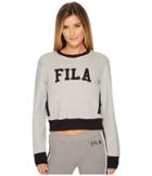 Fila Sheena Sweatshirt (gray Heather/black) Women's Sweatshirt