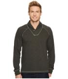 Agave Denim Swell Long Sleeve Shawl Mock Twist Terry (forest Nights) Men's Long Sleeve Pullover