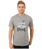 Life Is Good Crusher Tee (heather Gray/welcome To Mow Town) Men's T Shirt