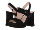 Nine West Lexine 40th Anniversary Platform Heeled Sandal (black Suede) Women's Sandals