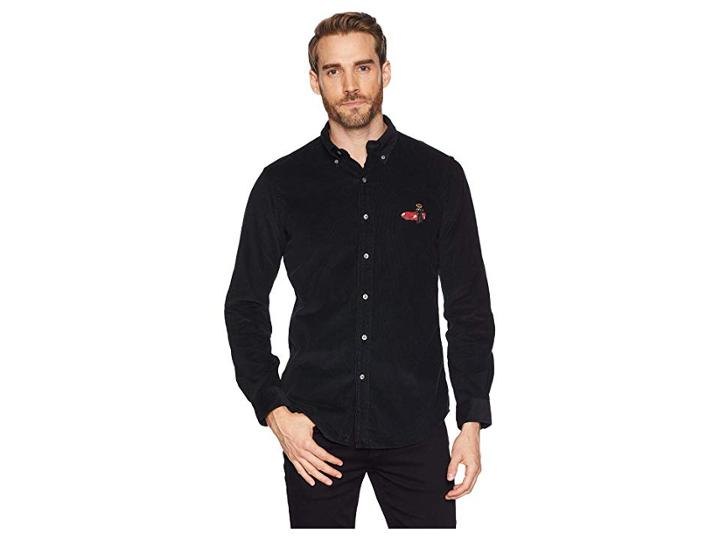 Polo Ralph Lauren Corduroy Sportshirt (polo Black) Men's Clothing