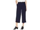 Vince Camuto Pleat Front Micro Texture Base Crop Pants (classic Navy) Women's Casual Pants