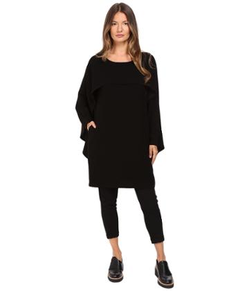 Limi Feu Cap Sleeve Cape Top (black) Women's Clothing