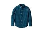 Janie And Jack Long Sleeve Button Down Shirt (toddler/little Kids/big Kids) (green/navy Plaid) Boy's Long Sleeve Button Up