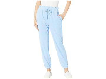 Juicy Couture Microterry Paperbag Waist Pants (beach Blue) Women's Casual Pants