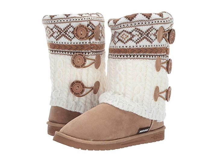 Muk Luks Cheryl Cuff Boot (camel Geo Cable) Women's Boots