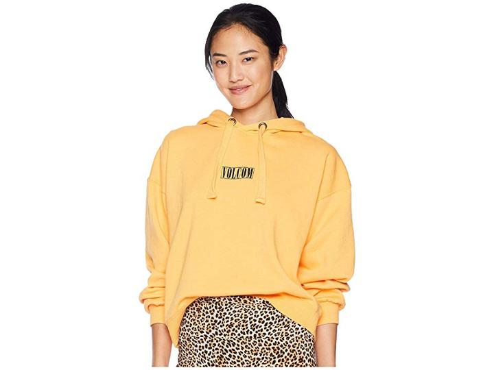 Volcom Knew Wave Hoodie (citrus Gold) Women's Sweatshirt