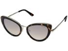 Guess Gu7603 (dark Tortoise Front/brown Gradient/silver Flash Lens) Fashion Sunglasses