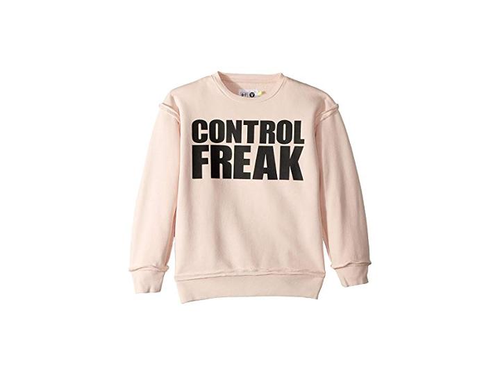 Nununu Control Freak Sweatshirt (little Kids/big Kids) (powder Pink) Girl's Sweatshirt