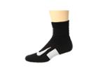 Nike Elite Cushion Quarter Running Socks (black/white/white) Quarter Length Socks Shoes