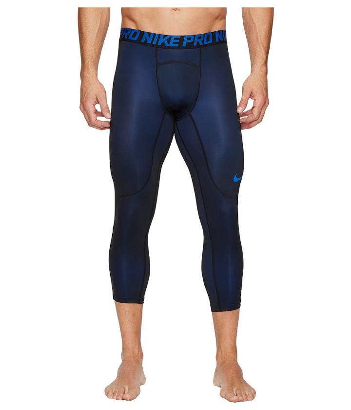 Nike Pro Colorburst 3/4 Tight (game Royal/black) Men's Casual Pants