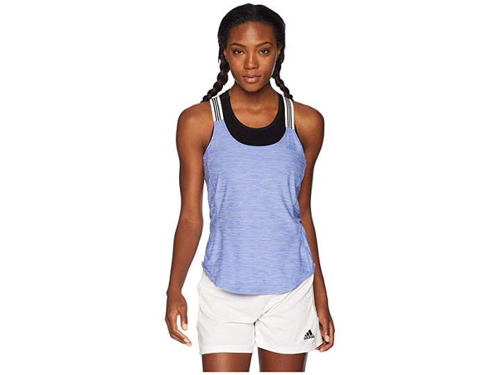 Adidas Performer Cross-back Tank Top (real Lilac) Women's Sleeveless