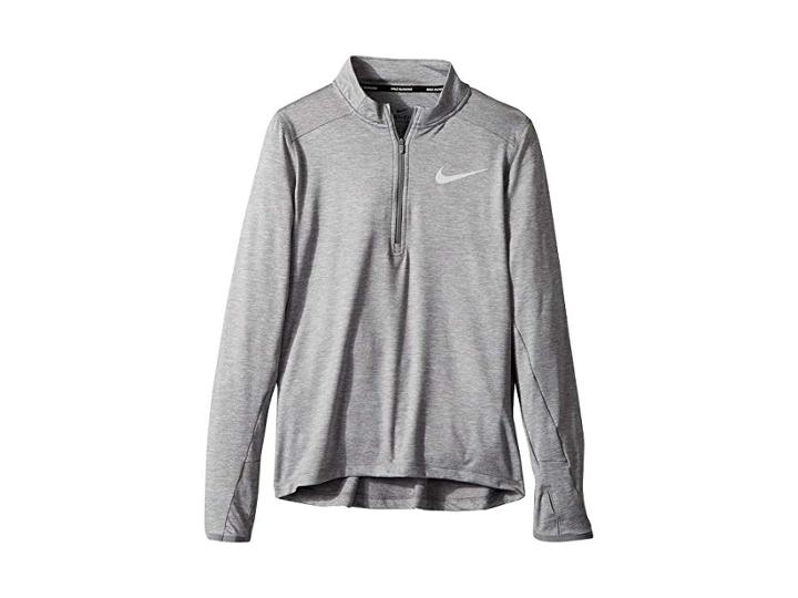 Nike Kids Dry Element 1/2 Zip Running Top (little Kids/big Kids) (cool Grey/wolf Grey) Boy's Clothing