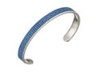 Alex And Ani Seaside Color Infusion Cuff Bracelet (indigo Wave/rafaelian Silver) Bracelet