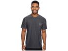 Quiksilver Waterman Water Marked Short Sleeve (charcoal Heather) Men's T Shirt