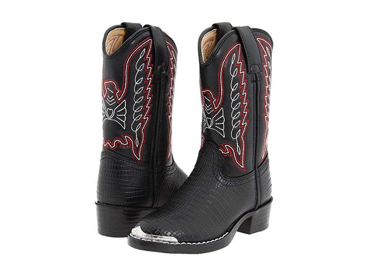 Durango Kids Bt840 (toddler/little Kid) (black Lizard Print) Cowboy Boots