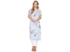 Calvin Klein Short Sleeve Long Printed Tunic (iceberg Multi) Women's Blouse