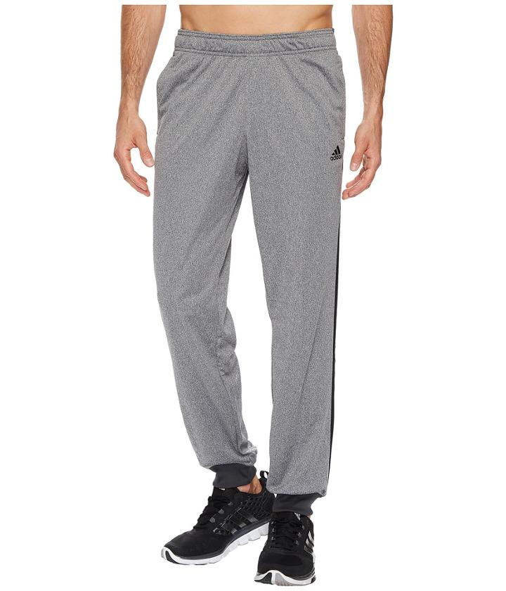 Adidas Essentials 3s Tapered Tricot Pants (dark Grey Heather Solid Grey/black) Men's Casual Pants
