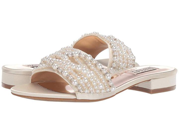 Badgley Mischka Florentina (ivory Satin) Women's Dress Sandals