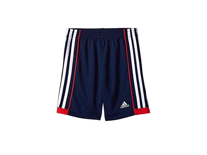 Adidas Kids Next Speed Shorts (toddler/little Kids) (navy/red) Boy's Shorts