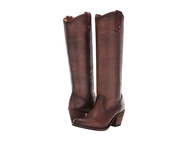 Frye Jackie Button (dark Brown) Women's Pull-on Boots