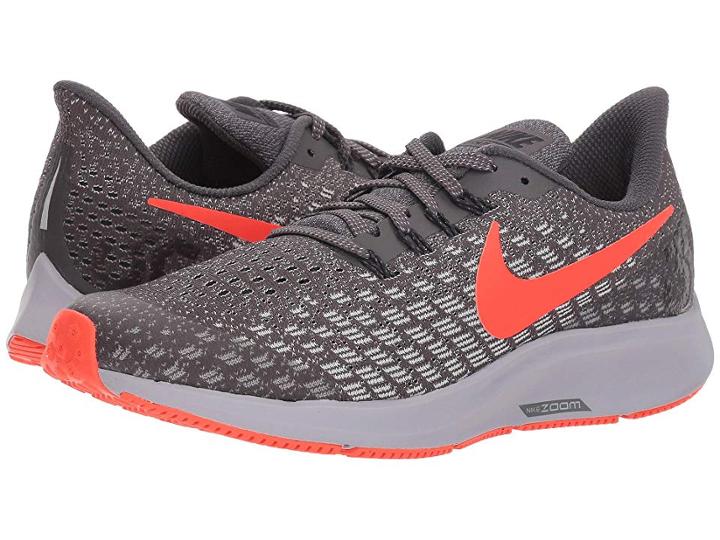 Nike Kids Air Zoom Pegasus 35 (little Kid/big Kid) (thunder Grey/bright Crimson/phantom) Boys Shoes